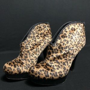 Rouge Faux Fur High Heel Envelope style Booties